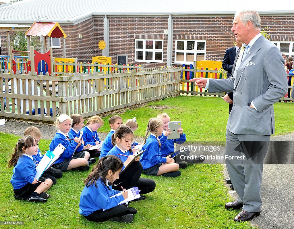 Prince Charles, Prince of Wales & Duchess Of Cornwall Visit Lache Primary School, Chester