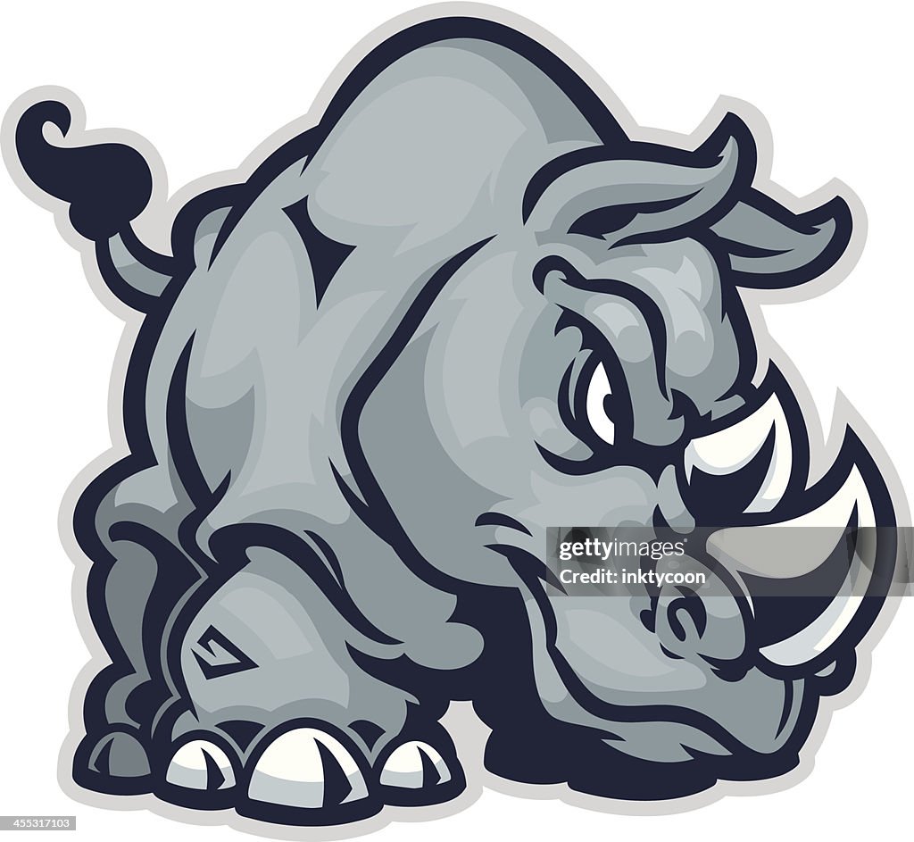 Solide Rhino Mascotte