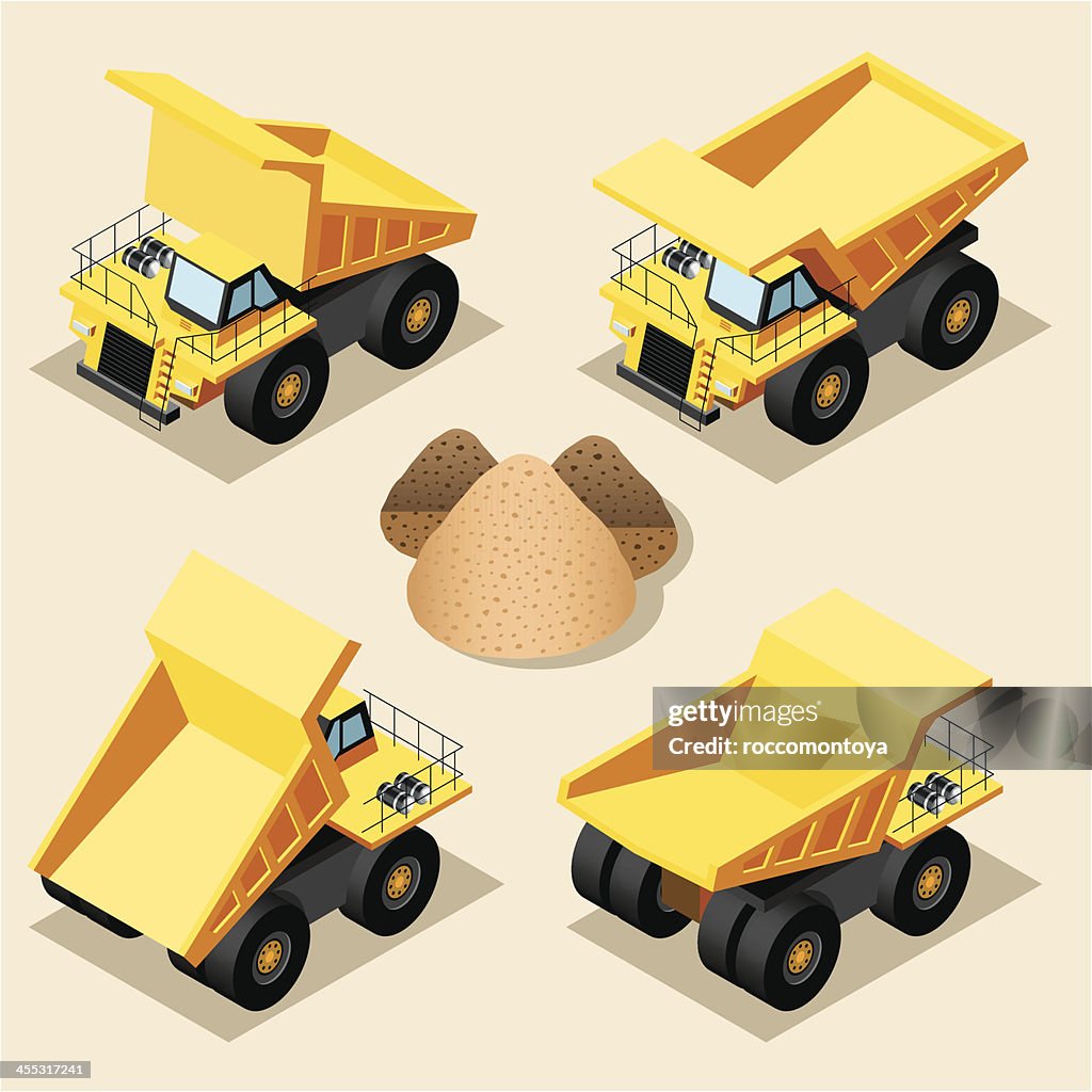 Isometric, Mining truck