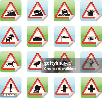 Road Sign Stickers High-Res Vector Graphic - Getty Images