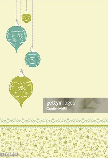christmas ornaments with snowflake pattern - grommet vector stock illustrations