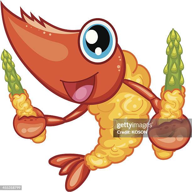 tempura shrimp - fritter stock illustrations
