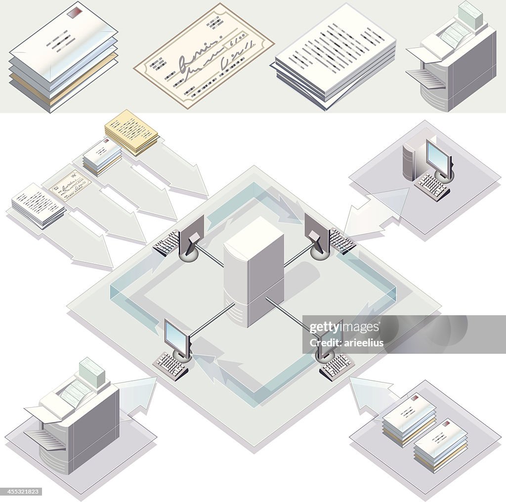 Processing Document Illustration Document Processing High-Res Vector Graphic - Getty Images