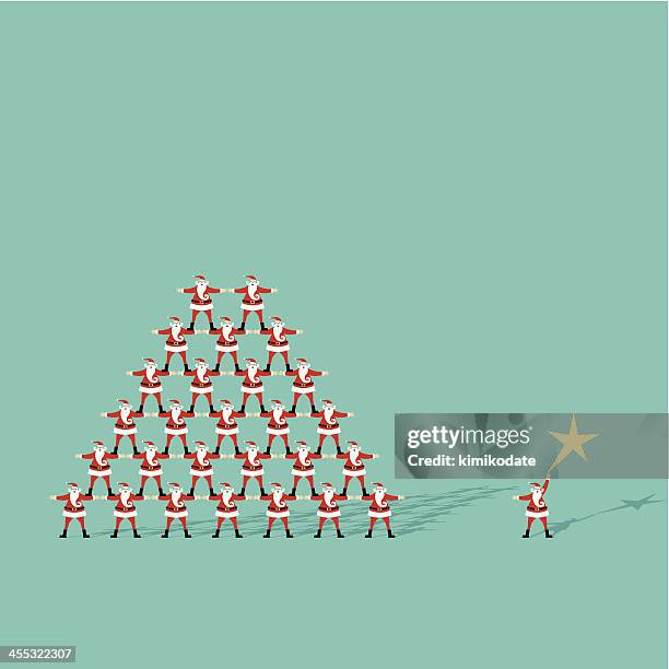 fanny santas - silly christmas stock illustrations