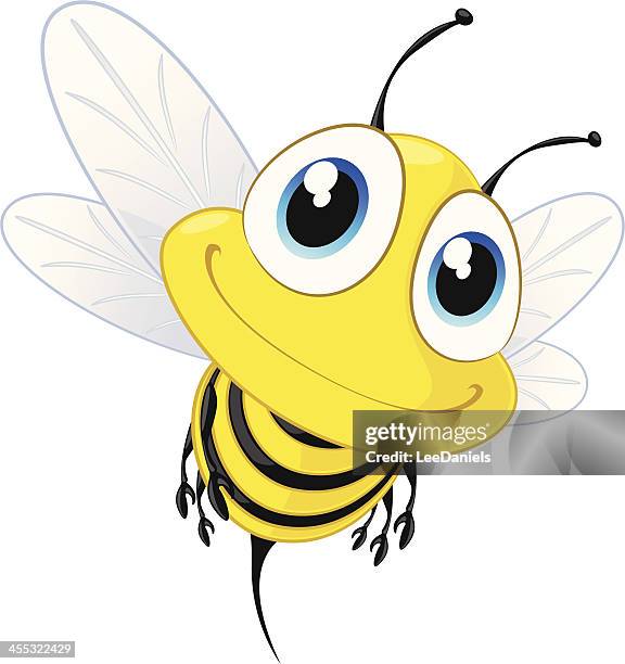 stockillustraties, clipart, cartoons en iconen met bee cartoon - angels