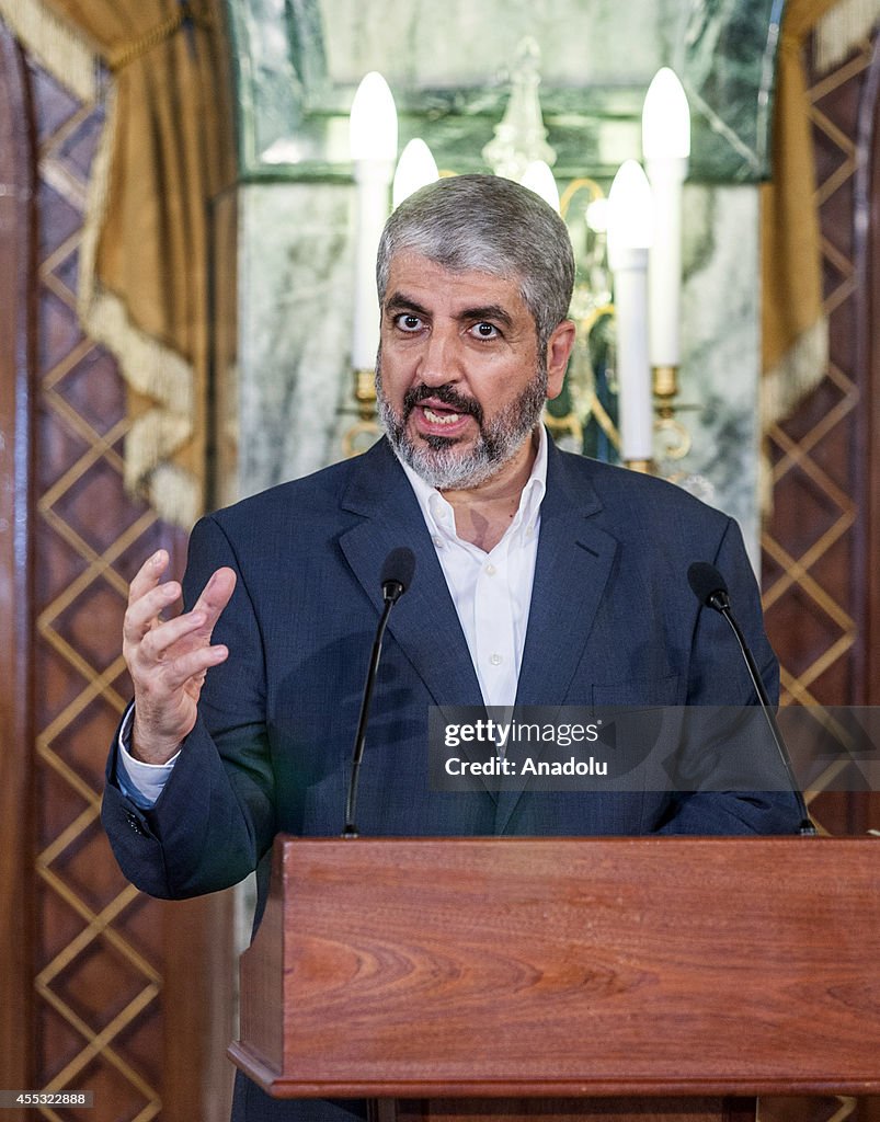 Hamas leader Khaled Meshaal in Tunis