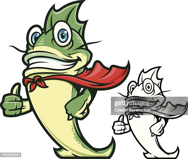 catfish superhero - catfish stock illustrations