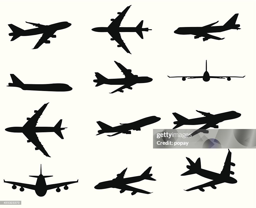 Flugzeug-silhouette