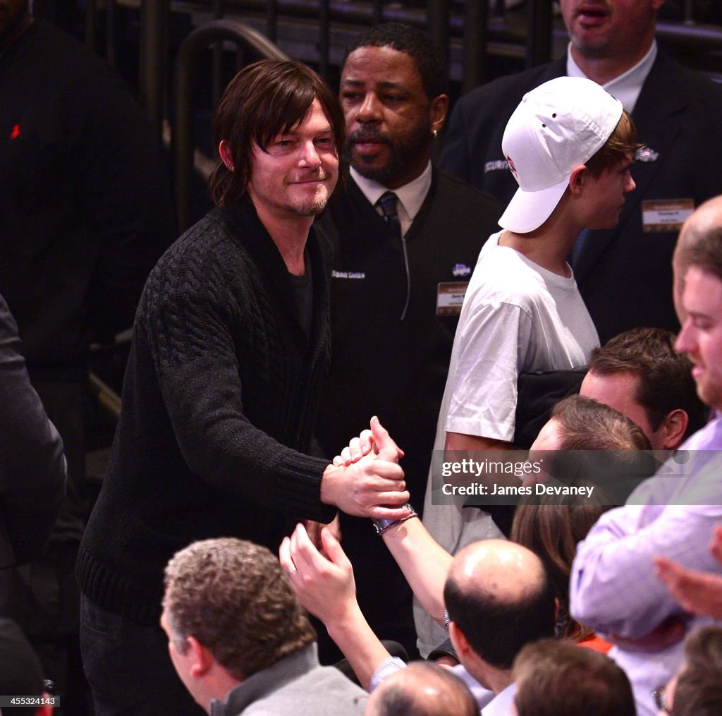 Celebrities Attend The Chicago Bulls Vs New York Knicks Game - December 11, 2013