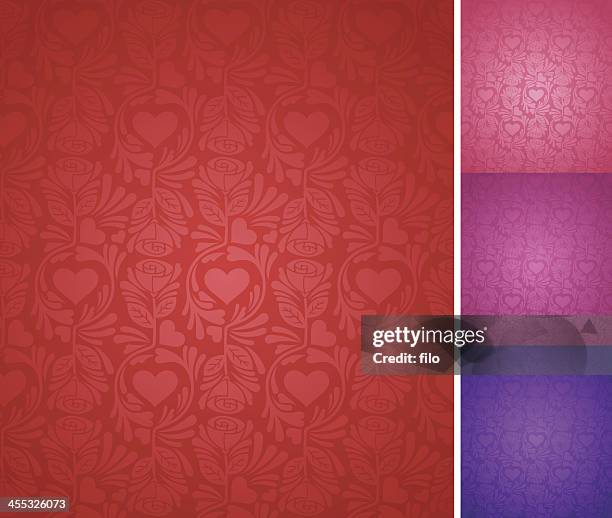 stockillustraties, clipart, cartoons en iconen met seamless elegant valentine's day background - romanticism