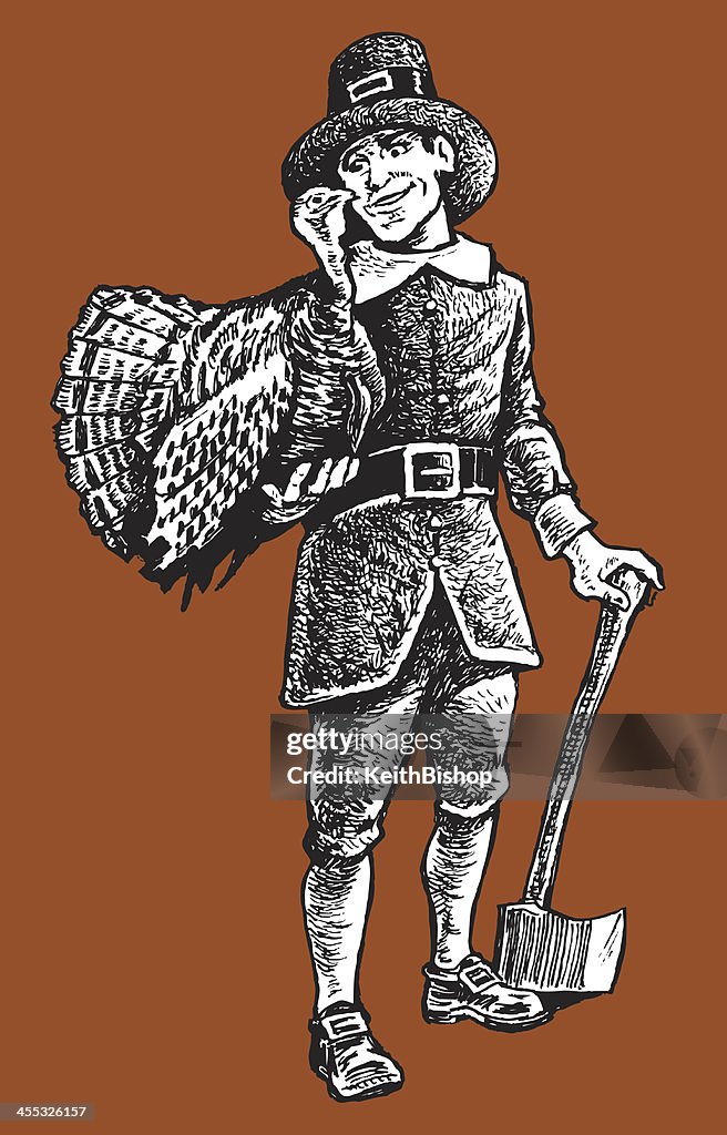 Pilgrim with Thanksgiving Turkey