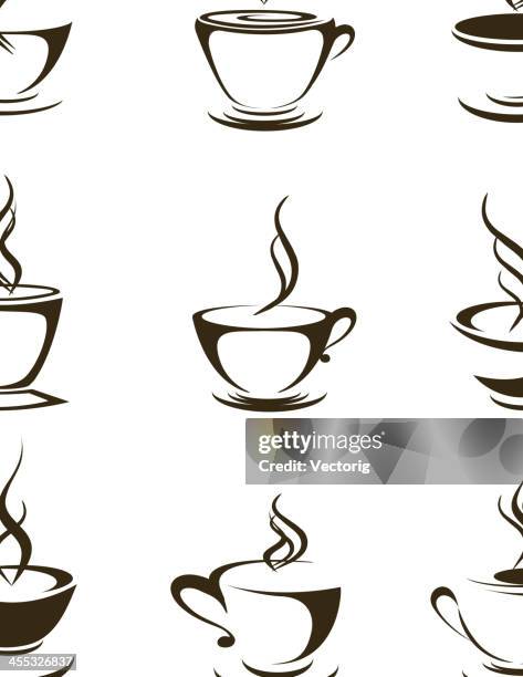 coffee cups - coffee cup stock illustrations