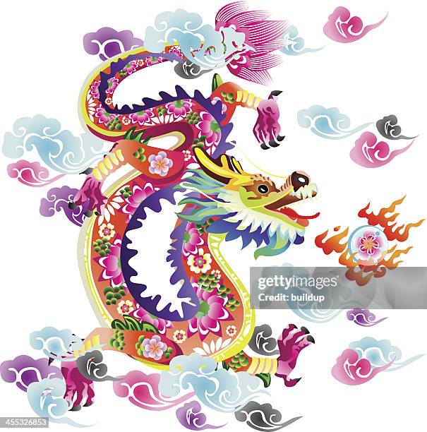 ilustraciones, imágenes clip art, dibujos animados e iconos de stock de flor dragon - porcelana china