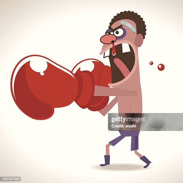 ilustraciones, imágenes clip art, dibujos animados e iconos de stock de valiente lucha boxeador - muay thai