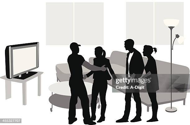 remembering vector silhouette - coffee table stock illustrations