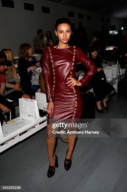 Leah Weller attends the Jean-Pierre Braganza show during London Fashion Week Spring Summer 2015 at Somerset House on September 12, 2014 in London,...