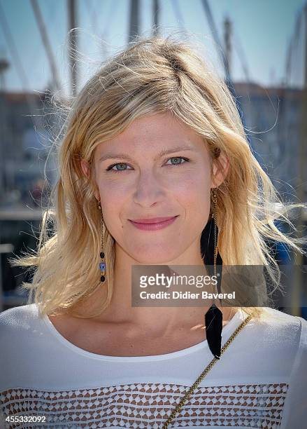 Alexia Barlier attends the photocall of 'Falco' as part of 16th Festival of TV Fiction of La Rochelle on September 12, 2014 in La Rochelle, France.
