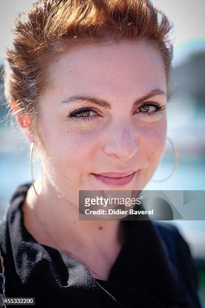 Anne-Elisabeth Blateau attends the photocall of 'Scenes De Menage' as part of 16th Festival of TV Fiction of La Rochelle on September 12, 2014 in La...