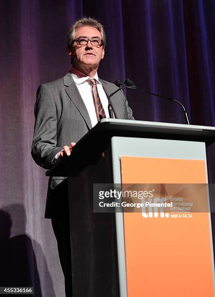 Director and CEO Piers Handling speaks at "The Connection" premiere introduction during the 2014 Toronto International Film Festival at Roy Thomson...