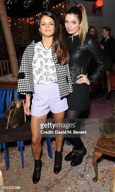 Bip Ling and Manou attends the Felder Felder after show party during London Fashion Week SS15 at Cafe KaiZen on September 12, 2014 in London, England.