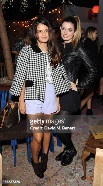 Bip Ling and Manou attend the Felder Felder after show party during London Fashion Week SS15 at Cafe KaiZen on September 12, 2014 in London, England.