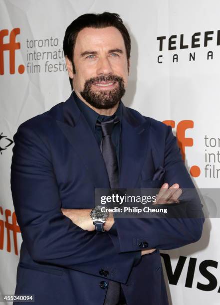 Actor John Travolta attends "The Forger" premiere during the 2014 Toronto International Film Festival at Roy Thomson Hall on September 12, 2014 in...