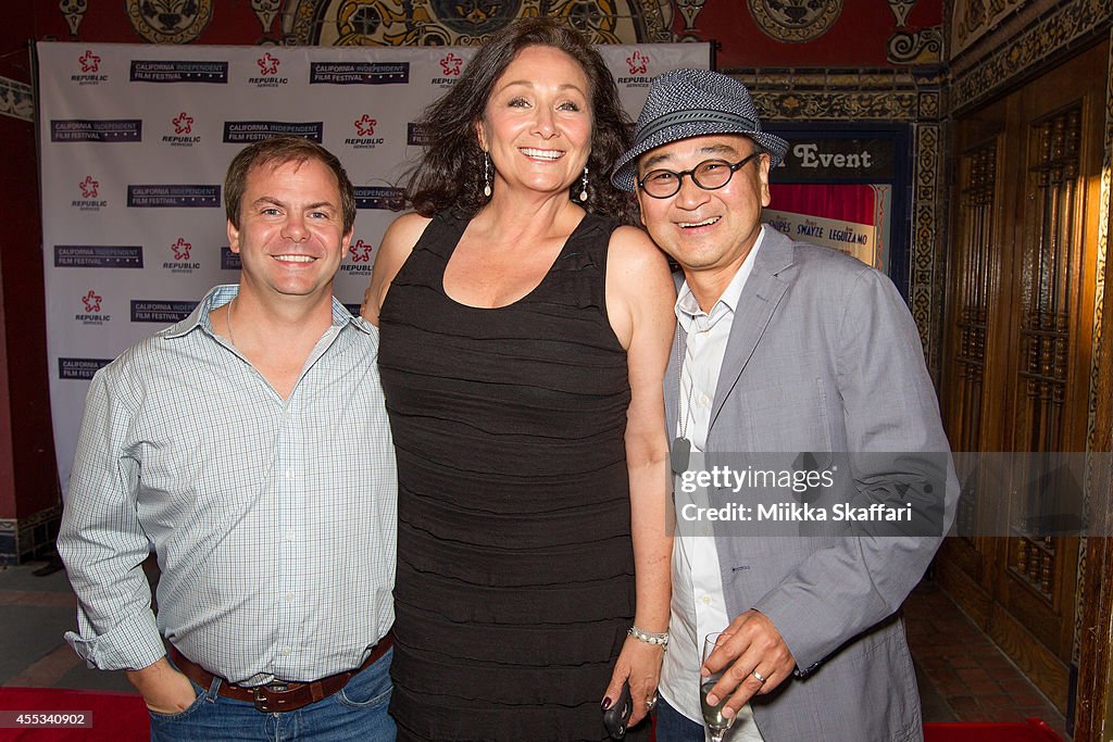 Actor Justin Henry, actress Debbie Pollack and actor Gedde Watanabe