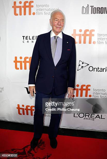 Actor Christopher Plummer attends "The Forger" premiere during the 2014 Toronto International Film Festival at Roy Thomson Hall on September 12, 2014...