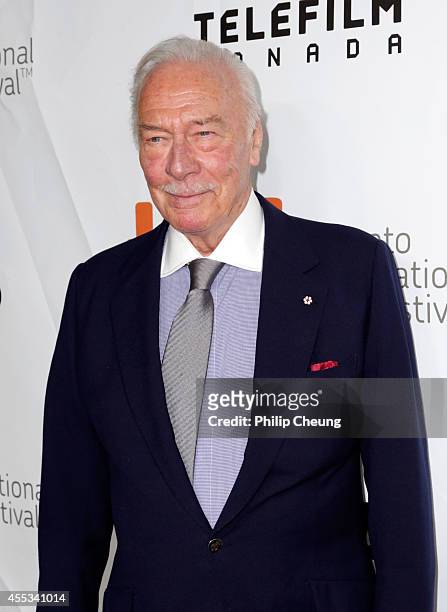Actor Christopher Plummer attends "The Forger" premiere during the 2014 Toronto International Film Festival at Roy Thomson Hall on September 12, 2014...