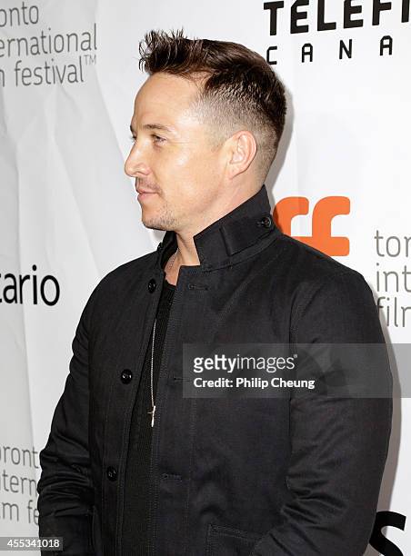 Actor Travis Aaron Wade attends "The Forger" premiere during the 2014 Toronto International Film Festival at Roy Thomson Hall on September 12, 2014...