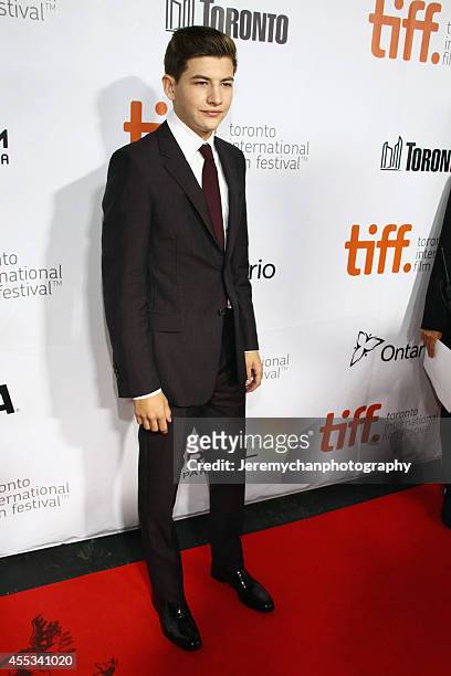 Actor Tye Sheridan arrives at "The Forger" Premiere during the 2014 Toronto International Film Festival held at Roy Thomson Hall on September 12,...