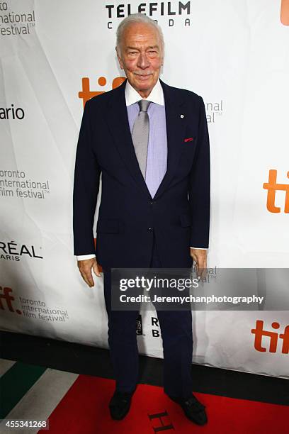 Actor Christopher Plummer arrives at "The Forger" Premiere during the 2014 Toronto International Film Festival held at Roy Thomson Hall on September...