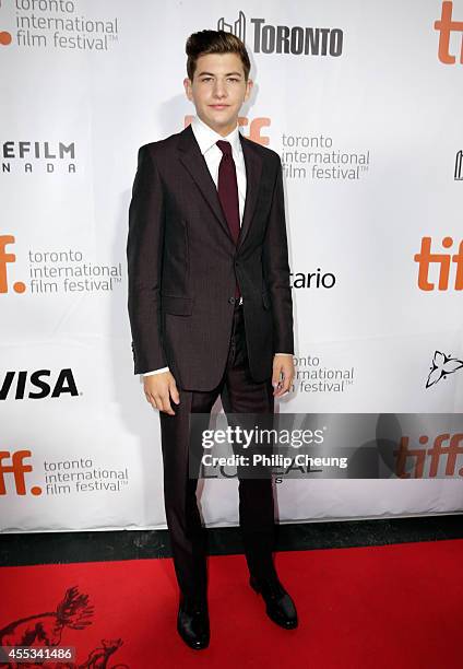 Actor Tye Sheridan attends "The Forger" premiere during the 2014 Toronto International Film Festival at Roy Thomson Hall on September 12, 2014 in...