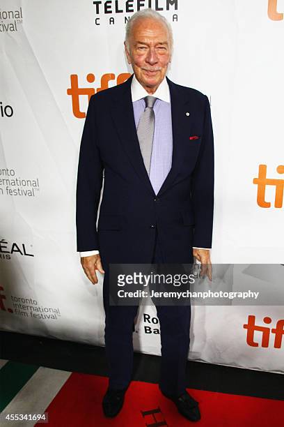 Actor Christopher Plummer arrives at "The Forger" Premiere during the 2014 Toronto International Film Festival held at Roy Thomson Hall on September...