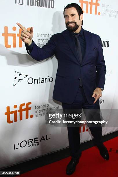 Actor John Travolta arrives at "The Forger" Premiere during the 2014 Toronto International Film Festival held at Roy Thomson Hall on September 12,...