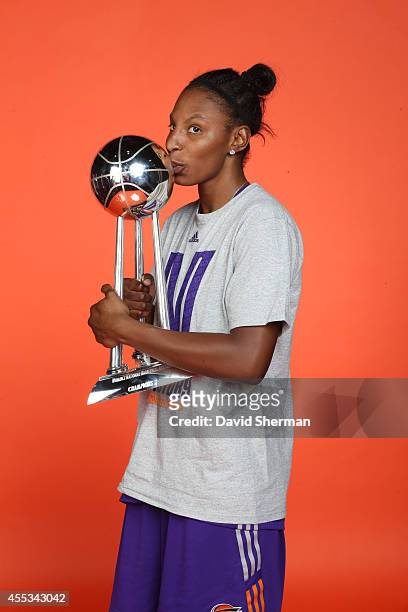 Eshaya Murphy of the Phoenix Mercury poses for a portrait following Game Three of the 2014 WNBA Finals on September 12, 2014 at the UIC Pavilion in...