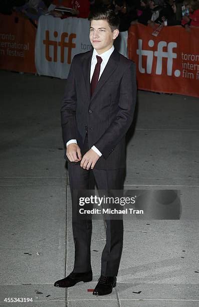 Tye Sheridan arrives at the premiere of The Forger held during the 2014 Toronto International Film Festival - Day 9 on September 12, 2014 in Toronto,...