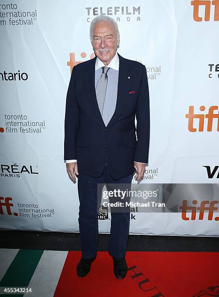 Christopher Plummer arrives at the premiere of The Forger held during the 2014 Toronto International Film Festival - Day 9 on September 12, 2014 in...