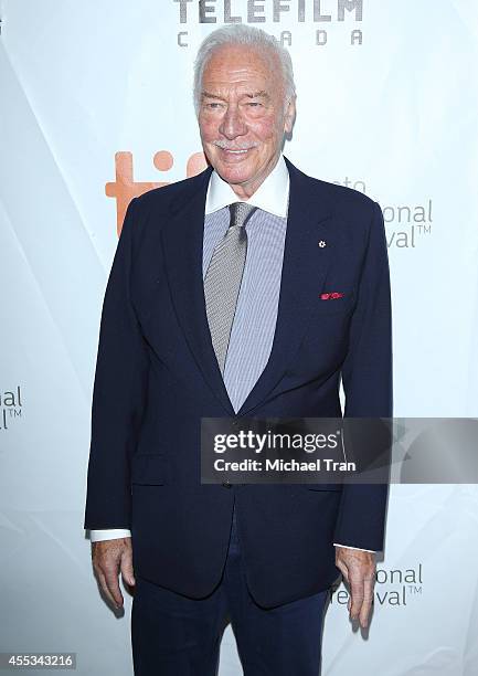 Christopher Plummer arrives at the premiere of The Forger held during the 2014 Toronto International Film Festival - Day 9 on September 12, 2014 in...