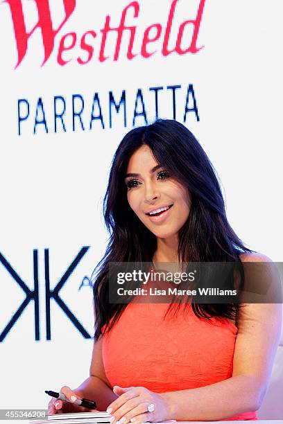 Kim Kardashian attends the Kardashian Kollection Spring Launch at Westfield Parramatta on September 13, 2014 in Sydney, Australia.