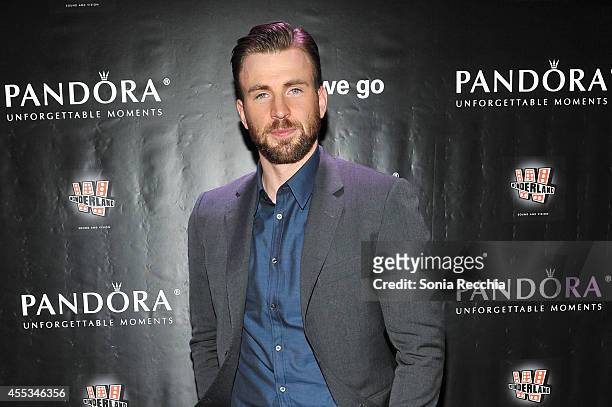 Actor/Director/Producer Chris Evans attends the"Before We Go" cocktail reception with Chris Evans presented by PANDORA Jewelry held at West Bar on...