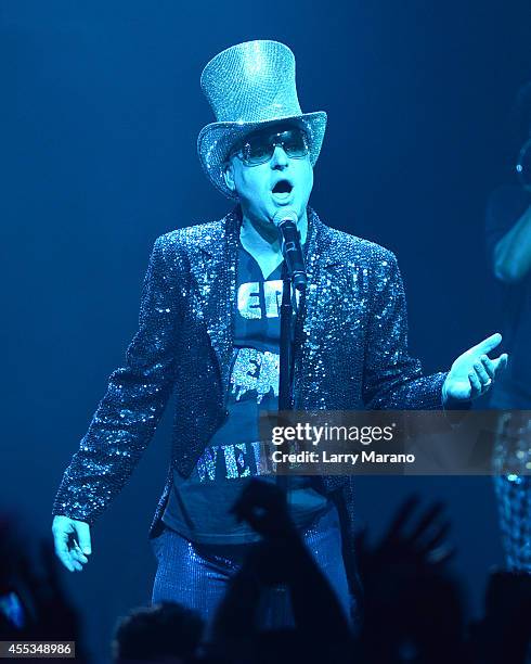 Andy Bell of Erasure performs at Fillmore Miami Beach on September 12, 2014 in Miami Beach, Florida.