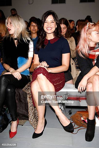 Model Daisy Lowe attends the SIBLING show during London Fashion Week Spring Summer 2015 at Somerset House on September 13, 2014 in London, England.
