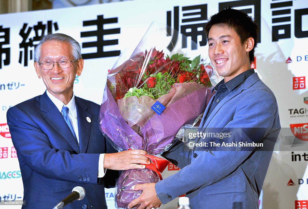 Kei Nishikori Arrives Back To Japan From US Open