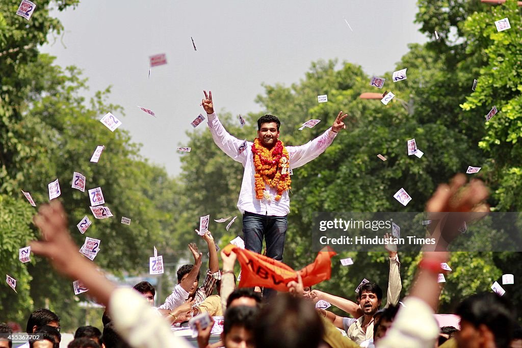 ABVP Sweeps All Four Posts In Delhi University Students' Union Polls