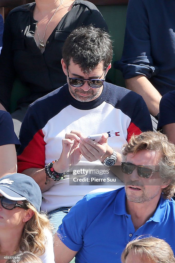 Celebrities At Davis Cup - Semi-final France vs Czech Republic : Day 2 In Paris