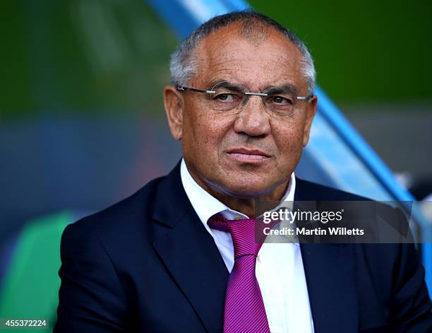 Felix Magath manager of Fulham prior to the the Sky Bet Championship match between Reading and Fulham at Madejski Stadium on September 13, 2014 in...