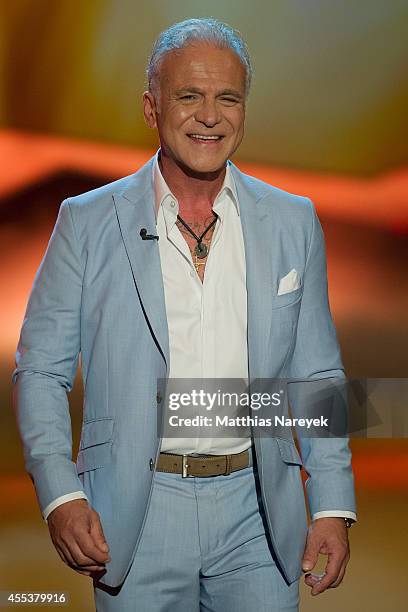 Nino De Angelo attends the 'Willkommen bei Carmen Nebel' show at Velodrom on September 13, 2014 in Berlin, Germany.