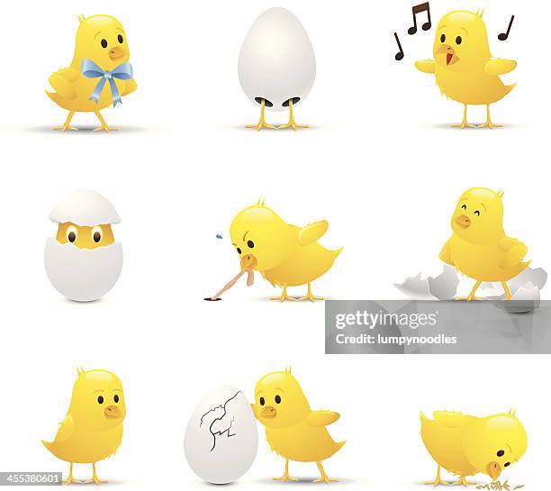 baby chicks - chick egg stock illustrations