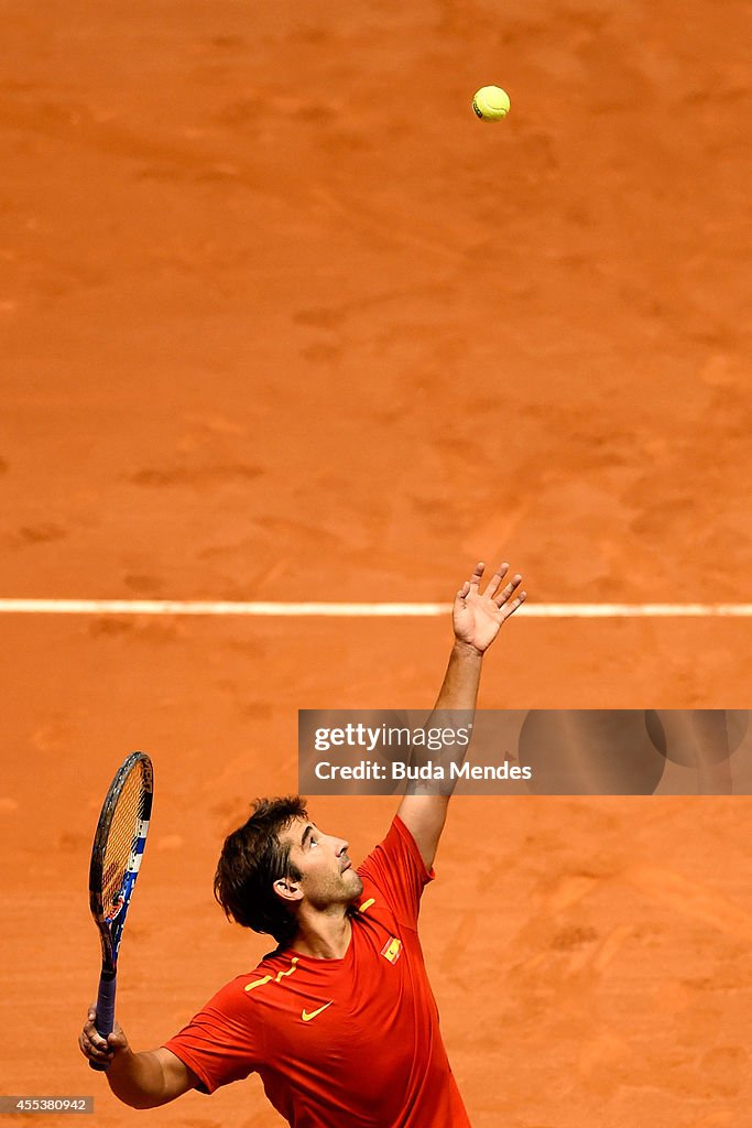 Spain v Brazil - Davis Cup World Group Play-Offs: Day 2